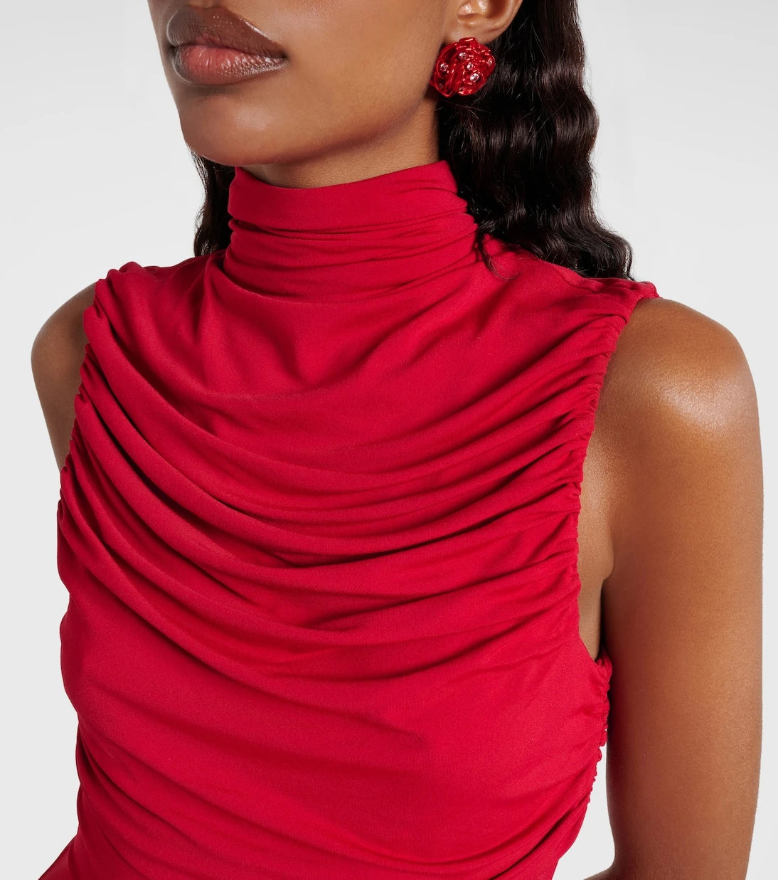 Magda Butrym - Floral-appliqué draped gown