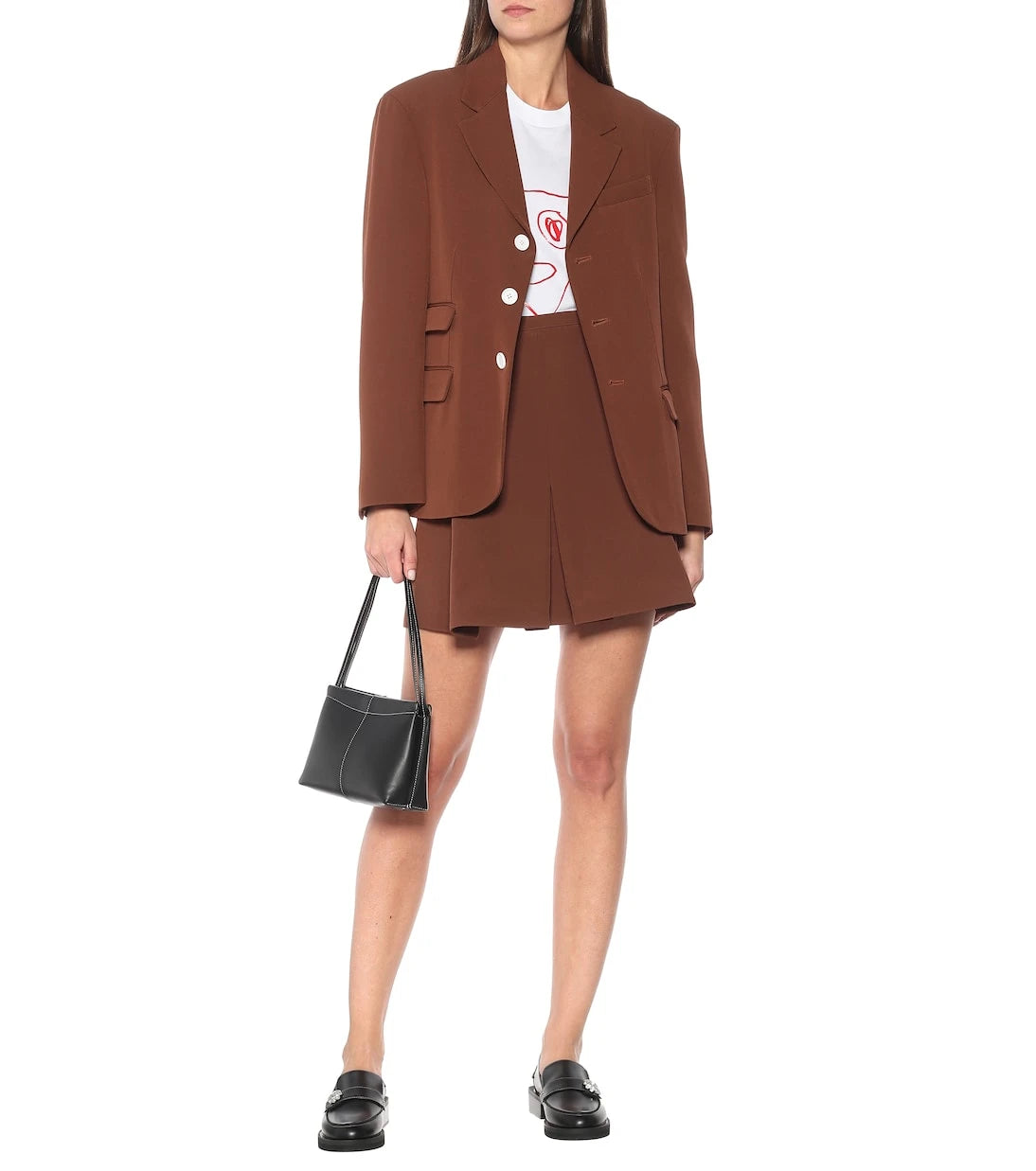 Plan C - Box-pleated high-rise miniskirt