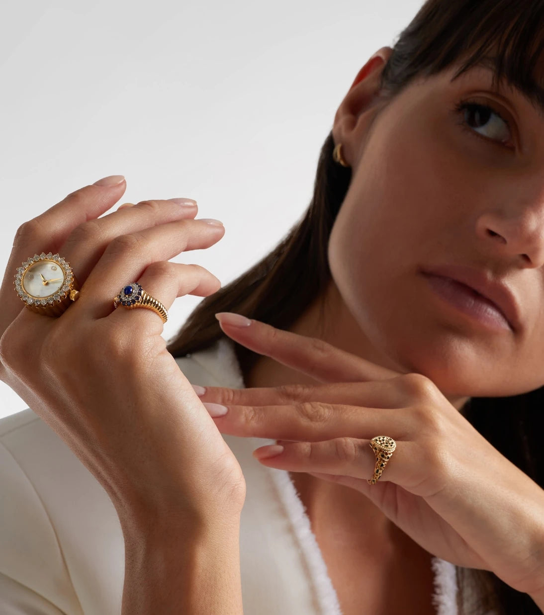 Yvonne Léon - Berlingot Pompadour Baby 9kt ring with gemstones