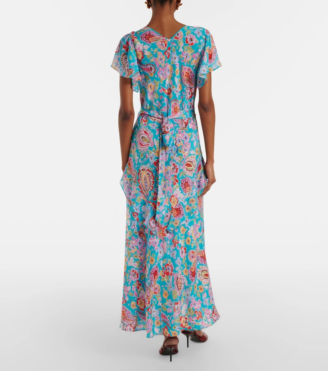 Rixo - Evie silk crêpe de chine midi dress