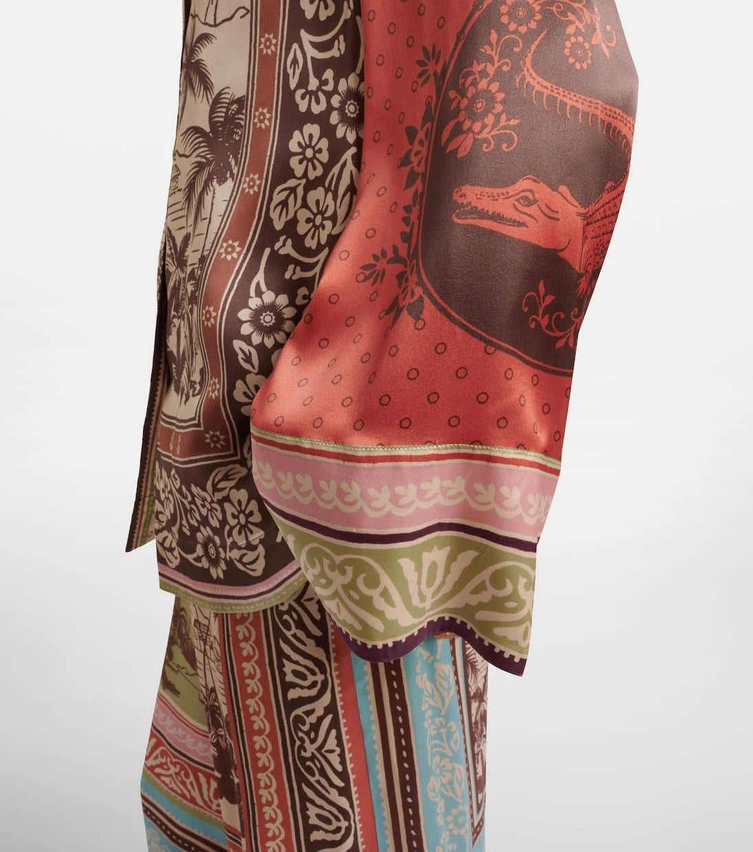 Alémais - Alberta printed silk satin shirt