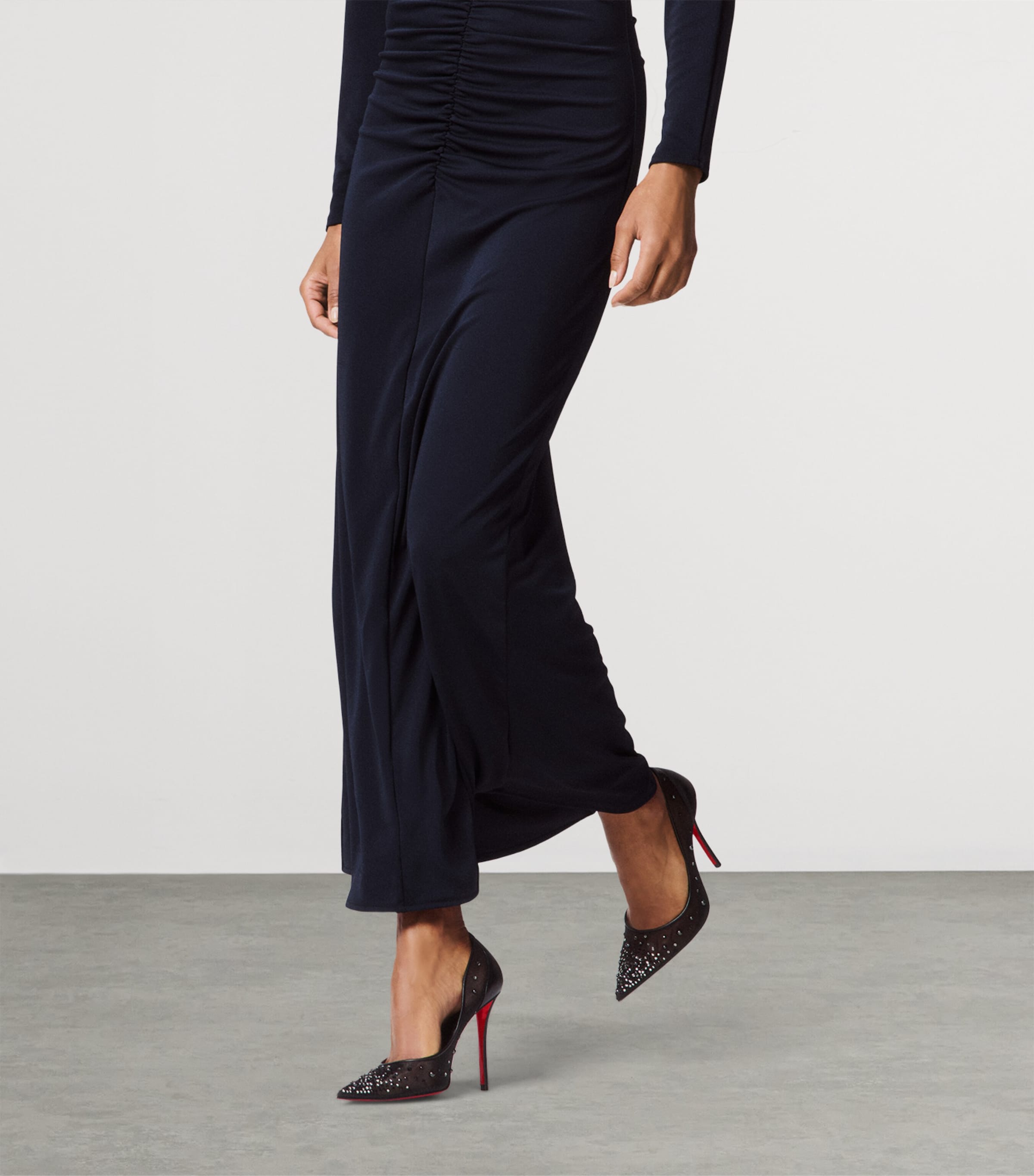 Christian Louboutin Miss Z Leather-Strass Pumps 100