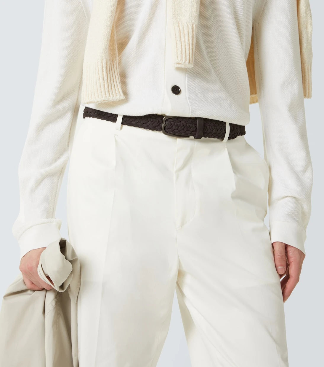 Zegna - Braided leather belt