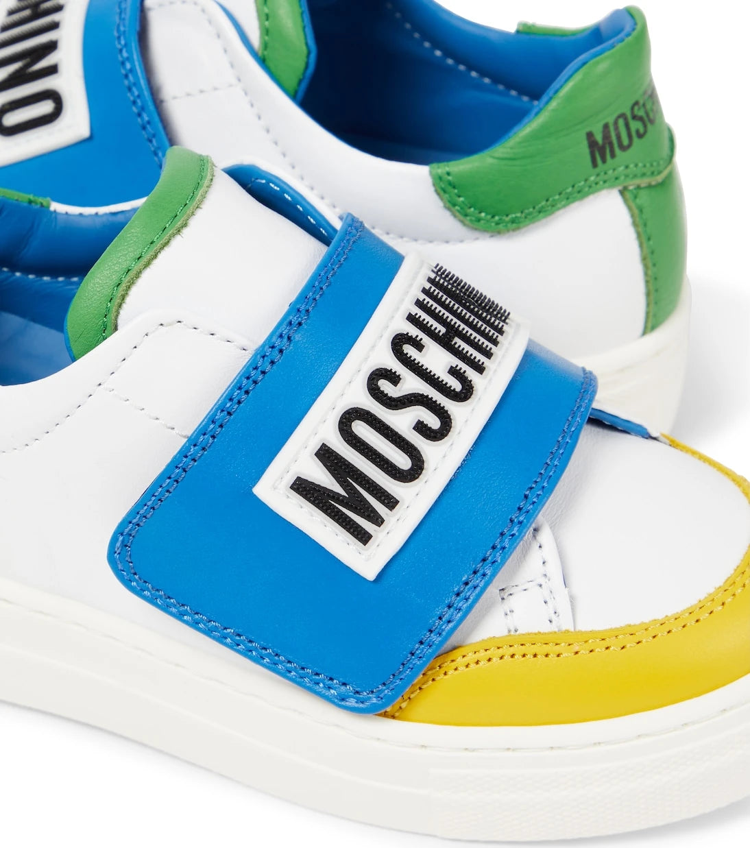 Moschino Kids - Logo leather sneakers