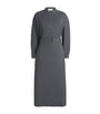 MAX&Co. Grey Wool-Blend Tailored Midi Dress
