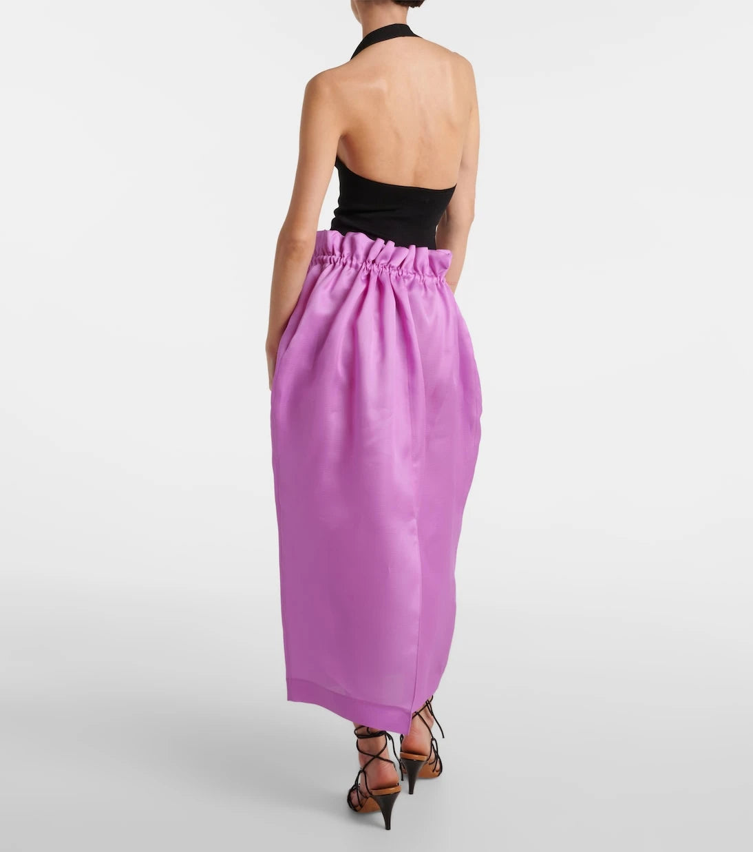 Khaite - Ember silk gazar midi skirt