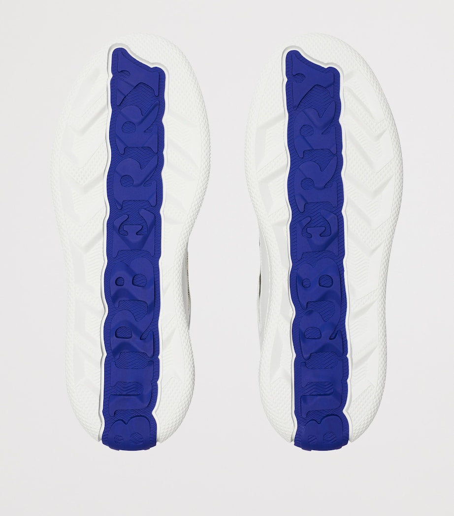 Burberry White Check Terrace Sneakers