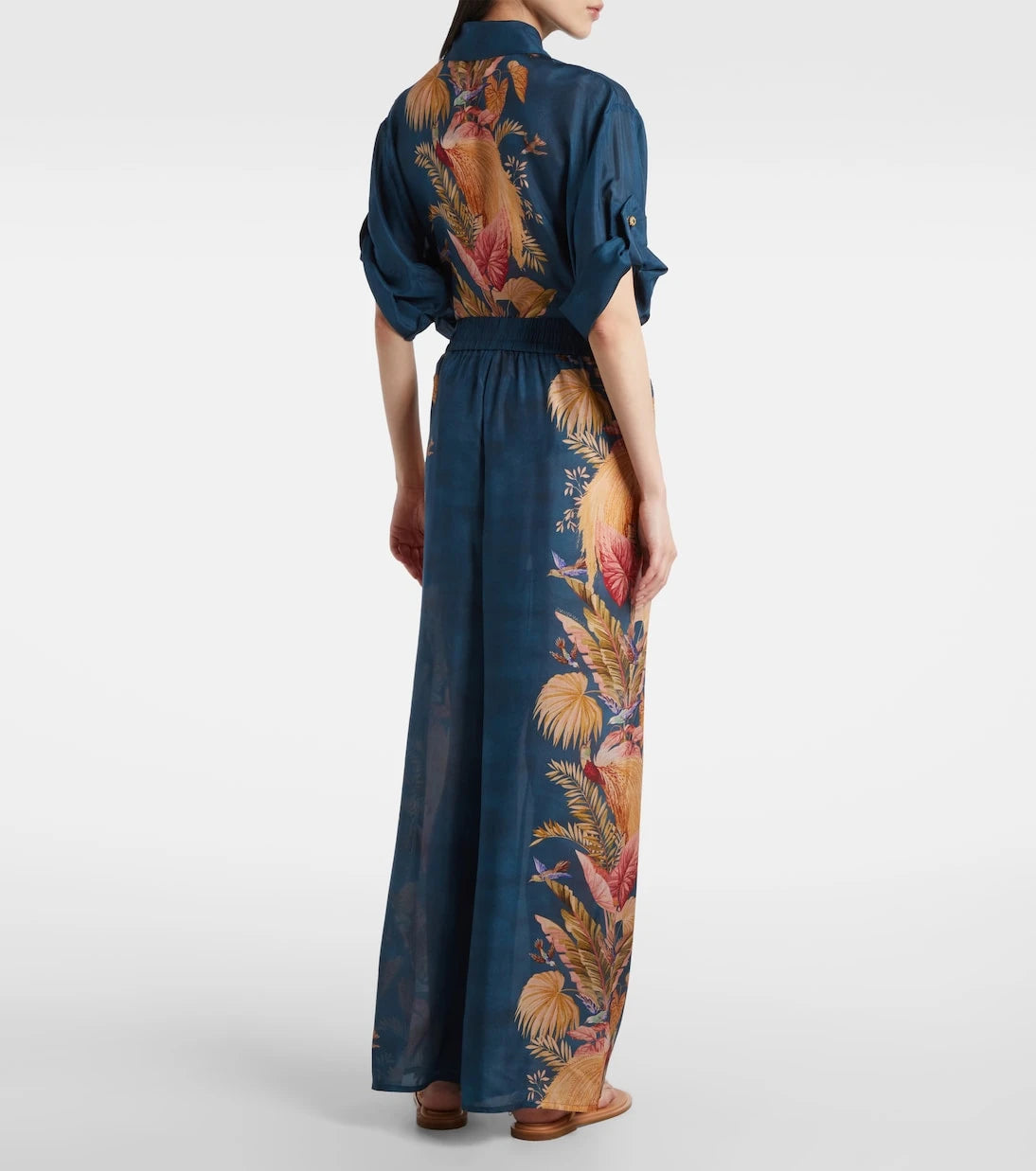 Zimmermann - Ascension floral silk wide-leg pants