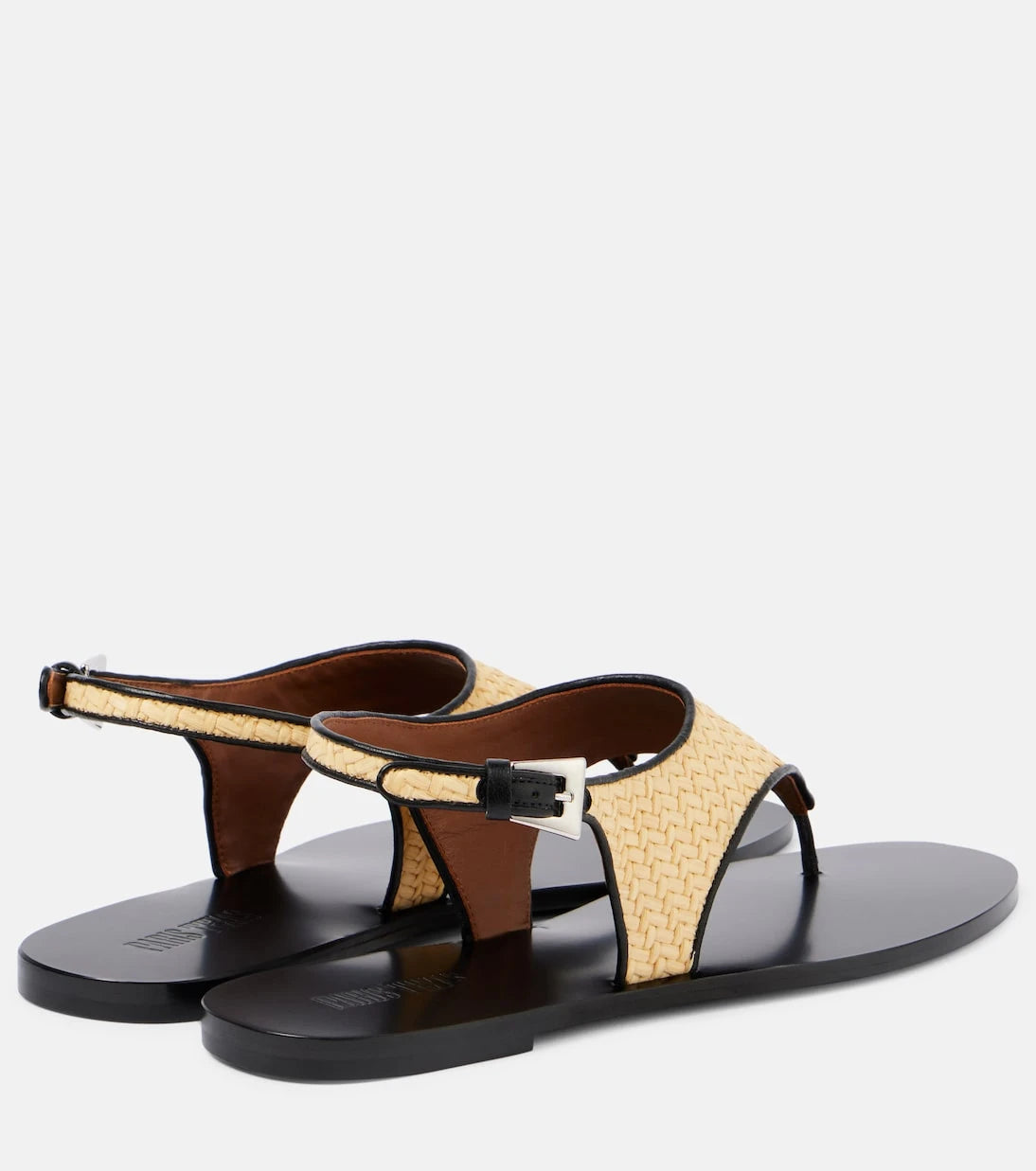 Paris Texas - Amalfi raffia-effect thong sandals