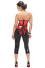 Red and Black Strapless Corset
