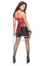 Red and Black Strapless Corset