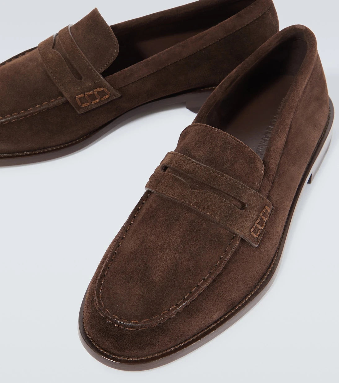 Manolo Blahnik - Perry suede penny loafers