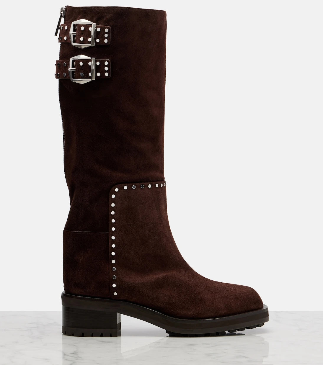 Jimmy Choo - Brooklyn 50 studded suede knee-high boots