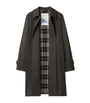 Burberry Grey Cotton Gabardine Car Coat