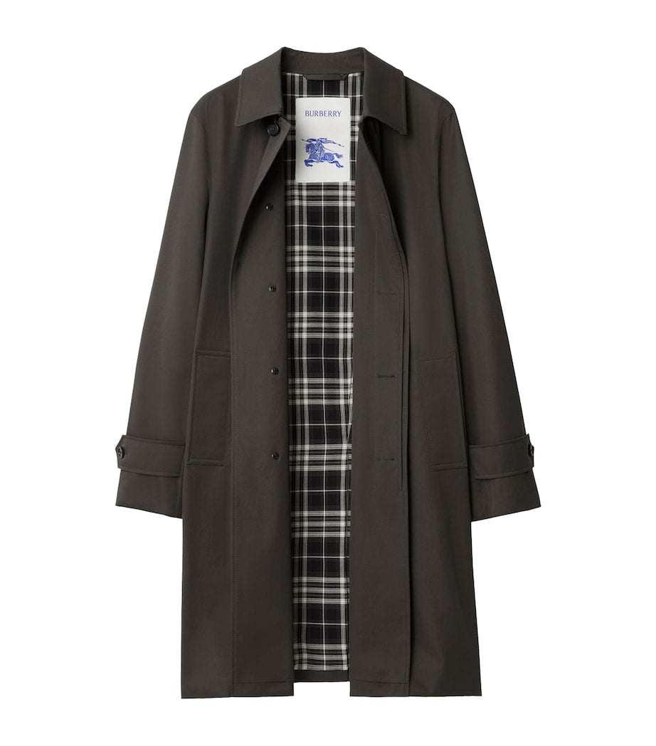 Burberry Grey Cotton Gabardine Car Coat