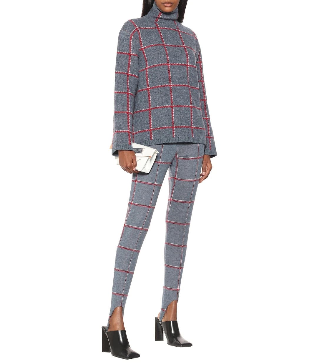 Undercover - Checked wool stirrup pants