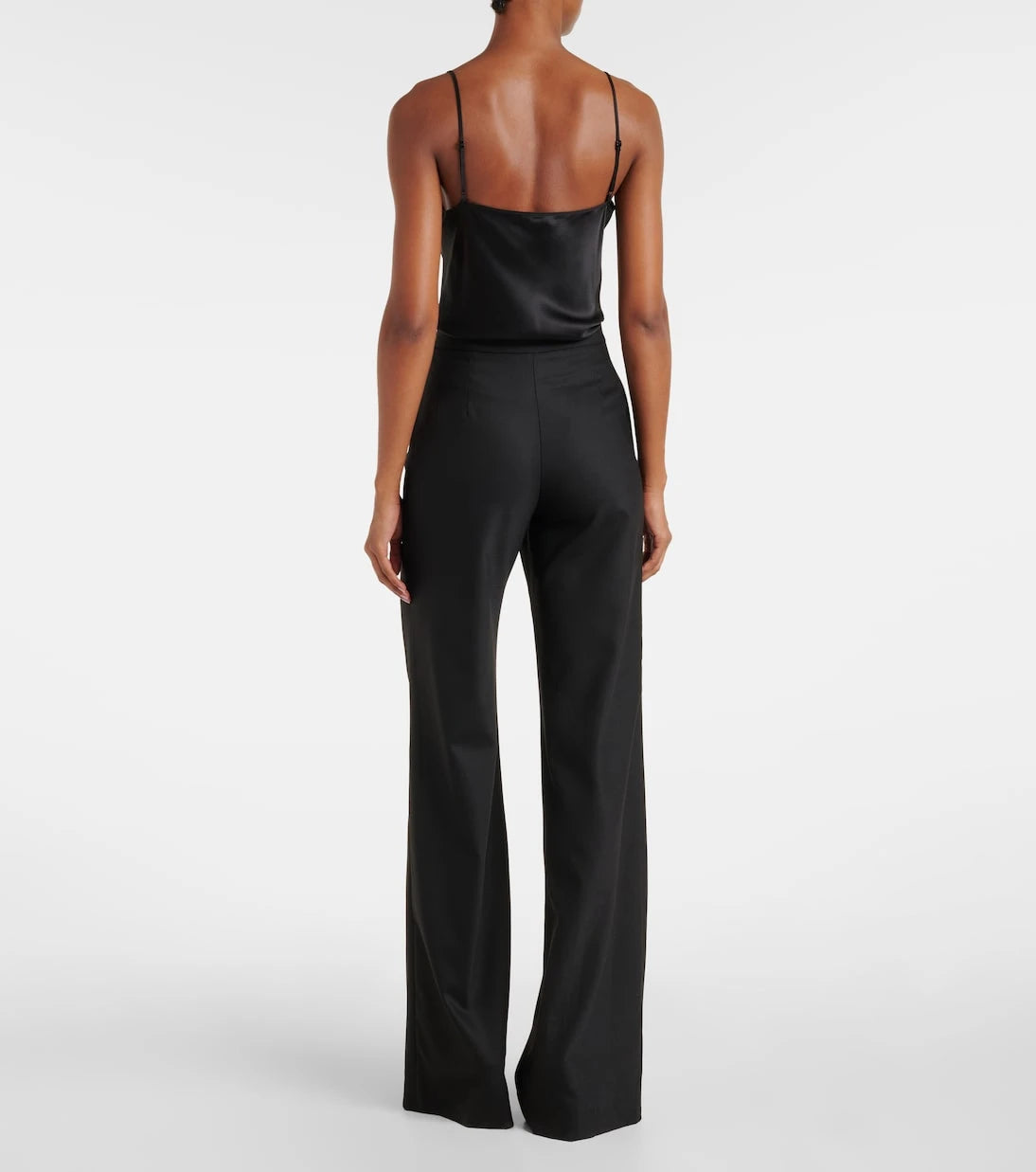 Costarellos - Pleated wool-blend wide-leg pants