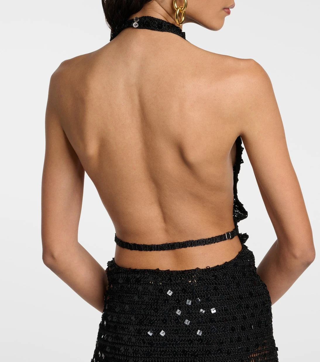 Aya Muse - Sequined halterneck minidress