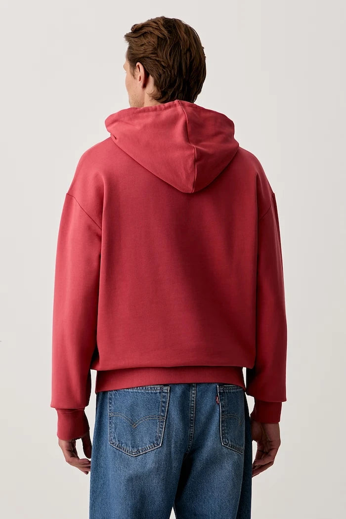 HUGO Blue kapüşonlu erkek pamuklu sweatshirt Nalonso