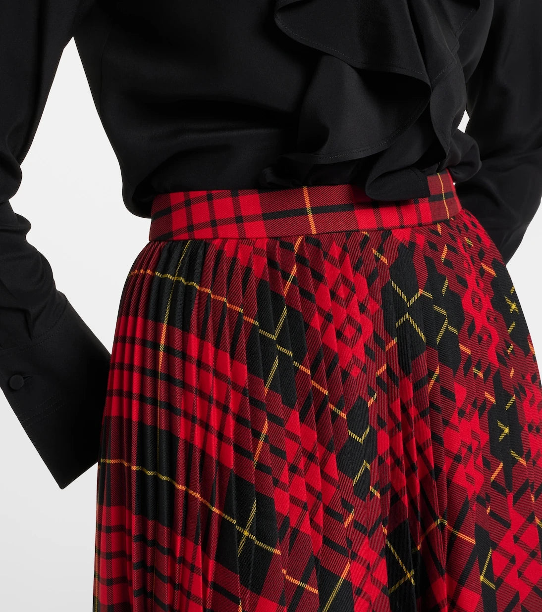 McQueen - MacQueen Tartan pleated midi skirt
