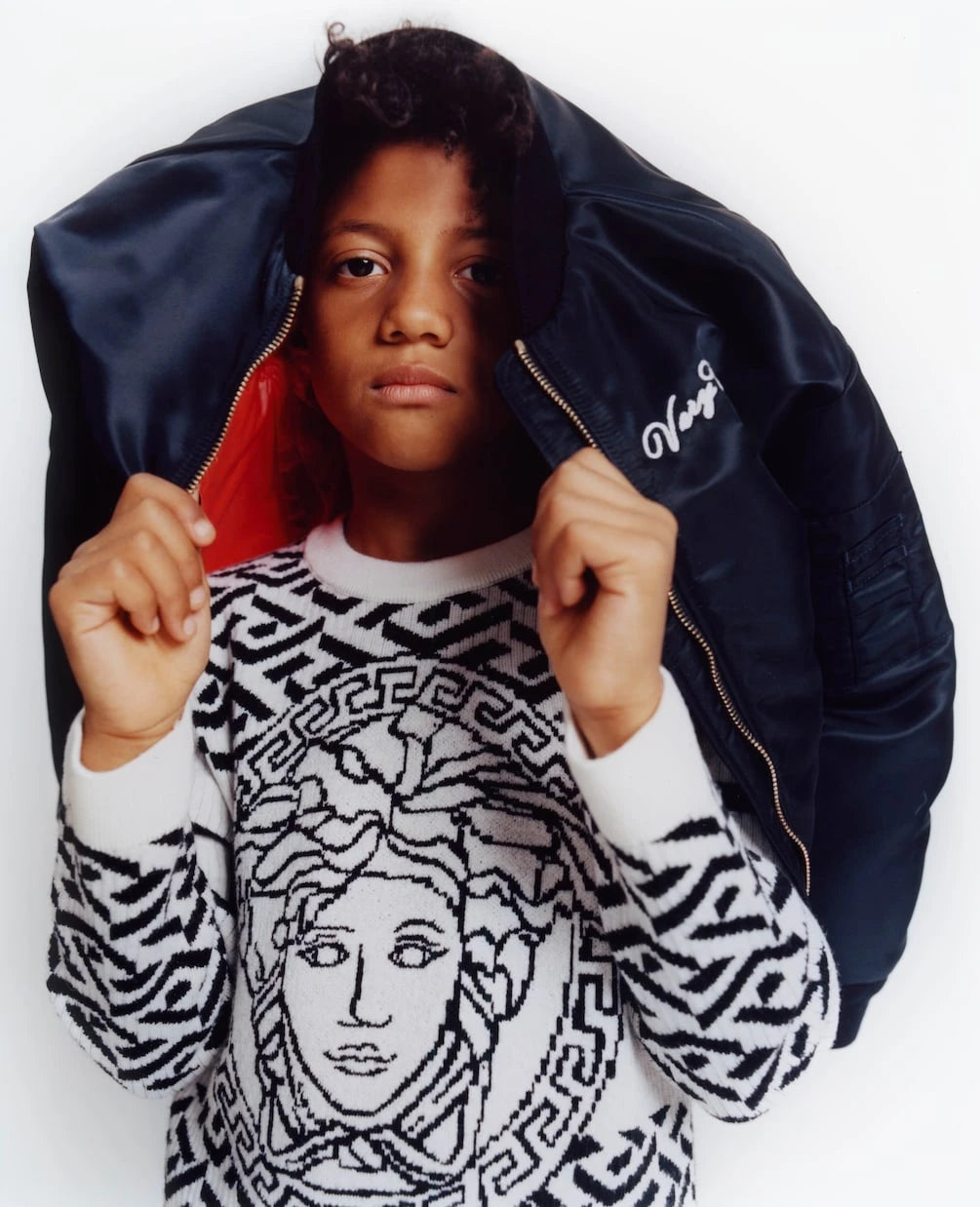 Versace Kids - Medusa intarsia wool sweater