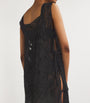 Lace-Trim Fiocchini Nightdress BLACK DEVORE
