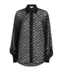 Stella McCartney Black Organic Silk-Blend Polka-Dot Blouse