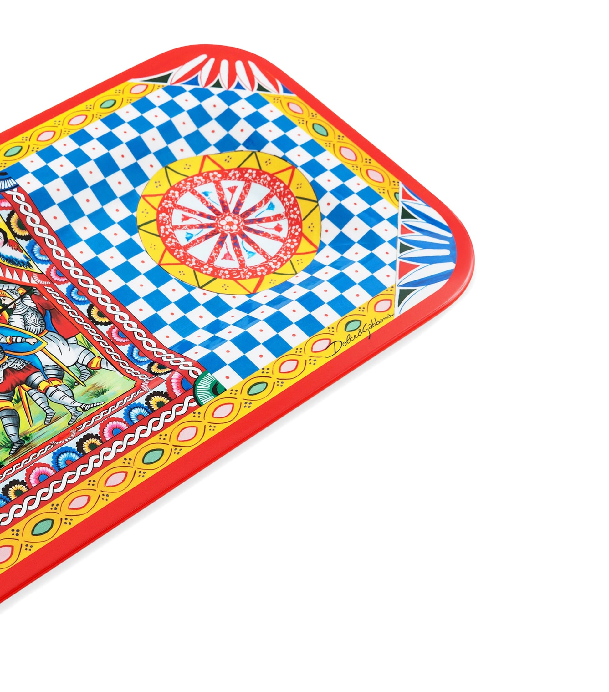 Dolce & Gabbana Casa Carreto Print Tray (25cm x 60cm)