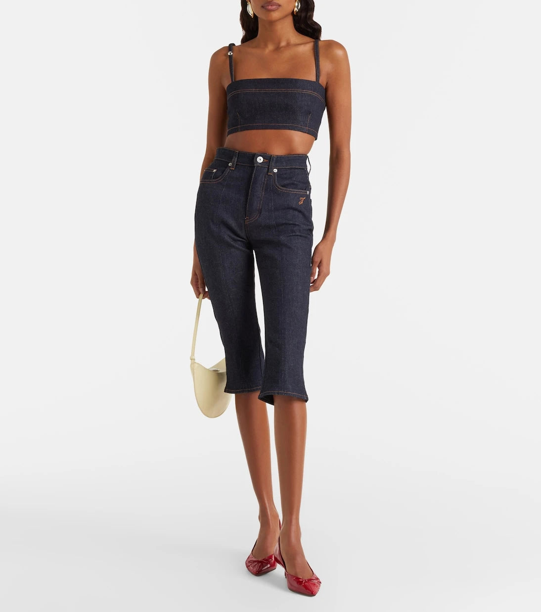 Jacquemus - Logo capri jeans