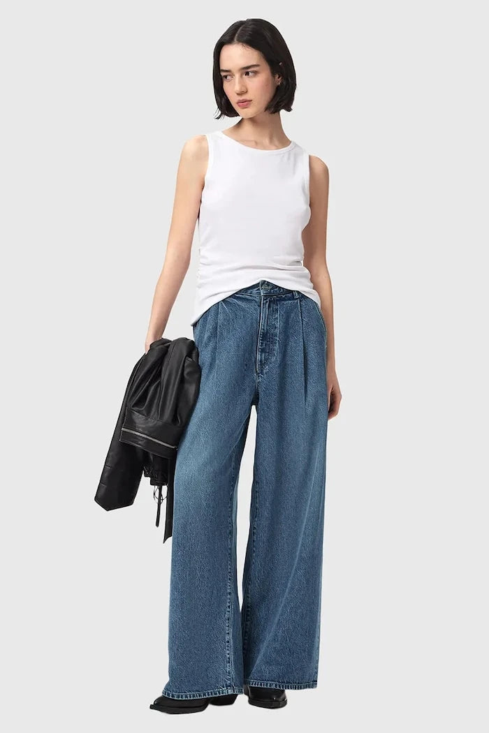 AllSaints дънки wide leg дамски HAZE