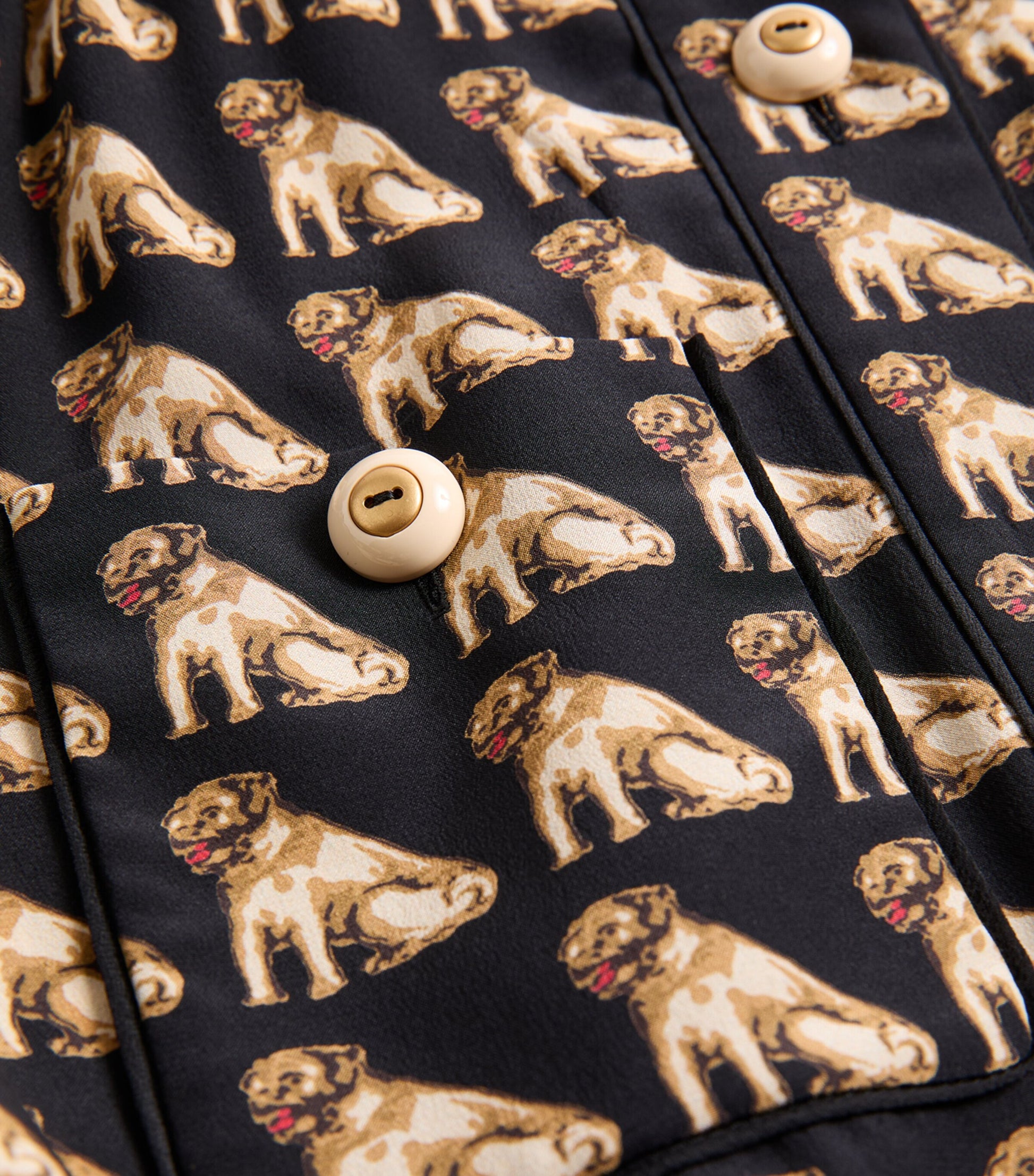 Valentino Multi Silk Dog Print Midi Dress