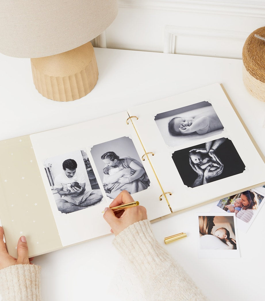 Blush and Gold Safari Baby Photo Album