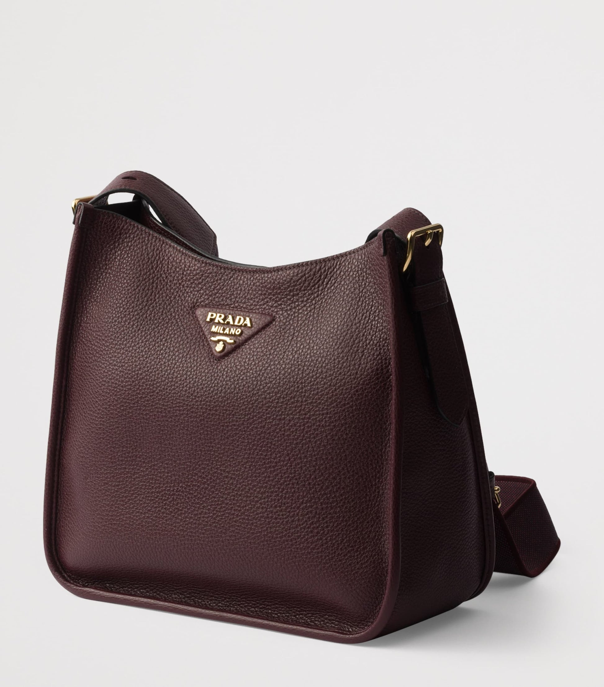 Prada Burgundy Medium Leather Shoulder Bag
