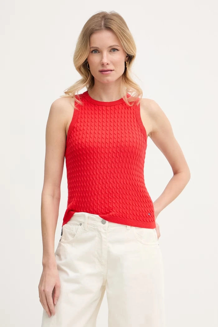 Tommy Hilfiger топ дамски от памук