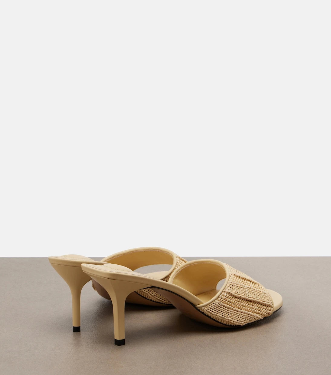 Jacquemus - Cubisto raffia-effect mules