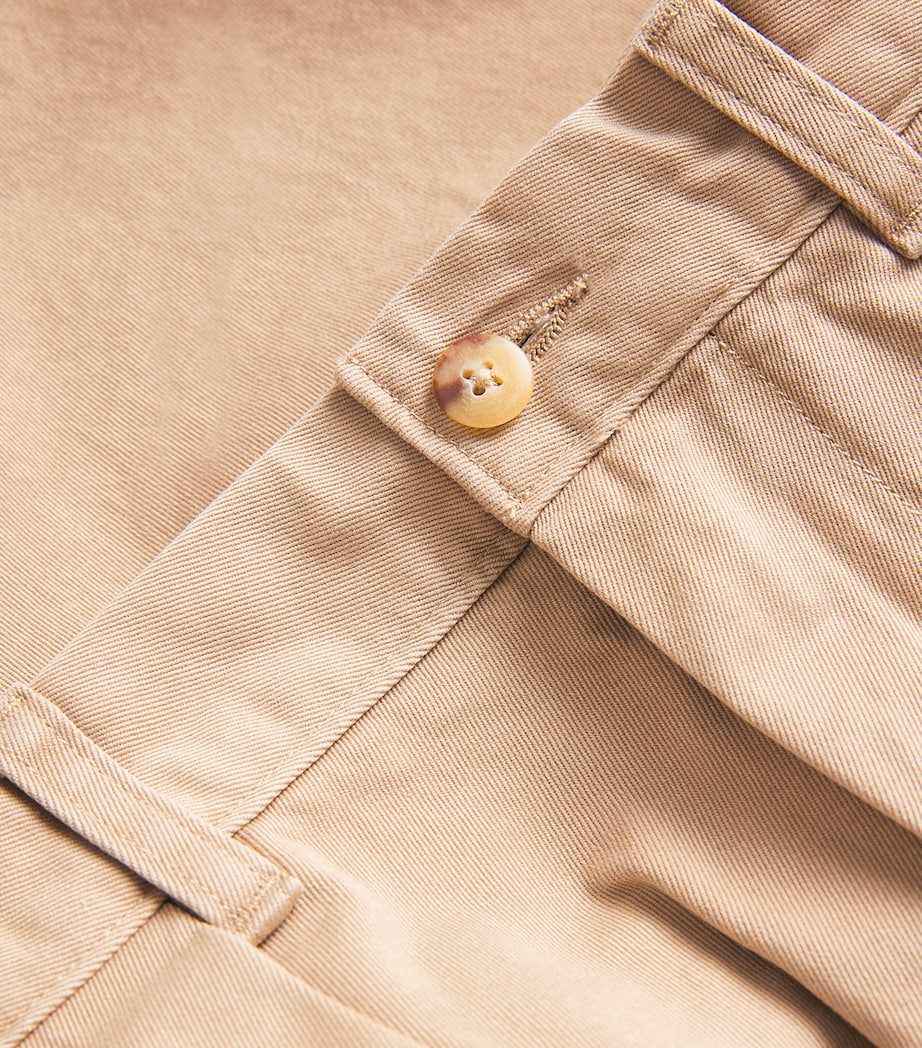 Cotton Pleated Cormac Shorts