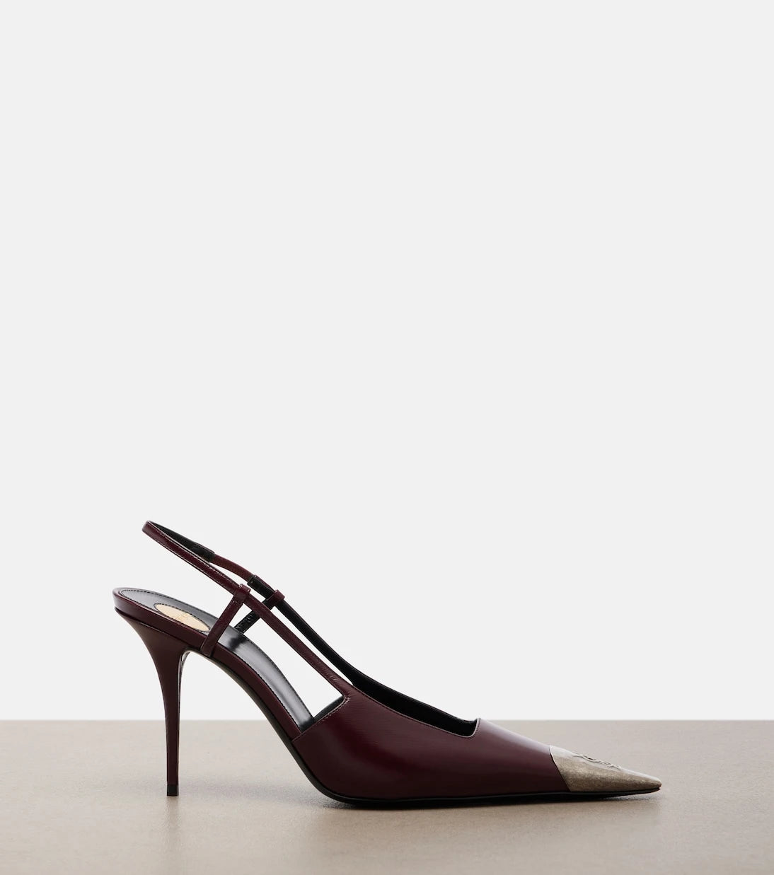 Saint Laurent - Jeanne leather slingback pumps