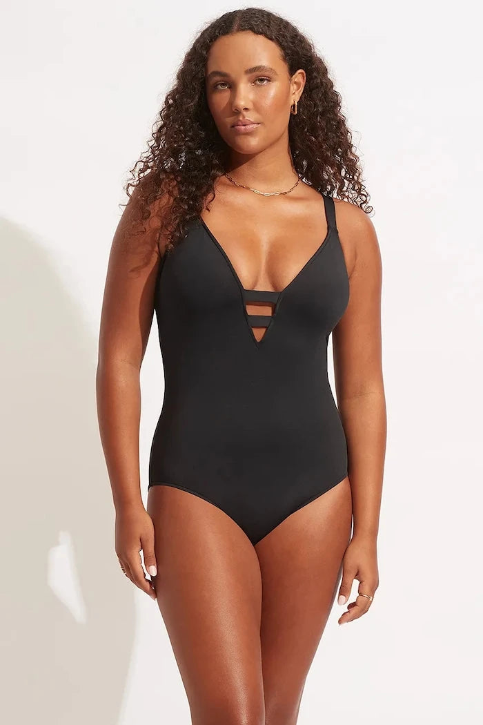 Seafolly Kadın Deep V Tek Parça Mayo
