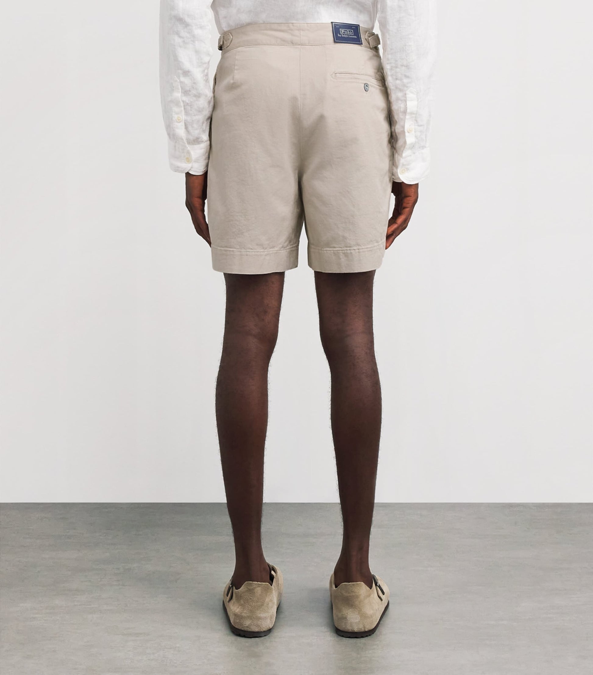 Cotton Twill Pleated Shorts