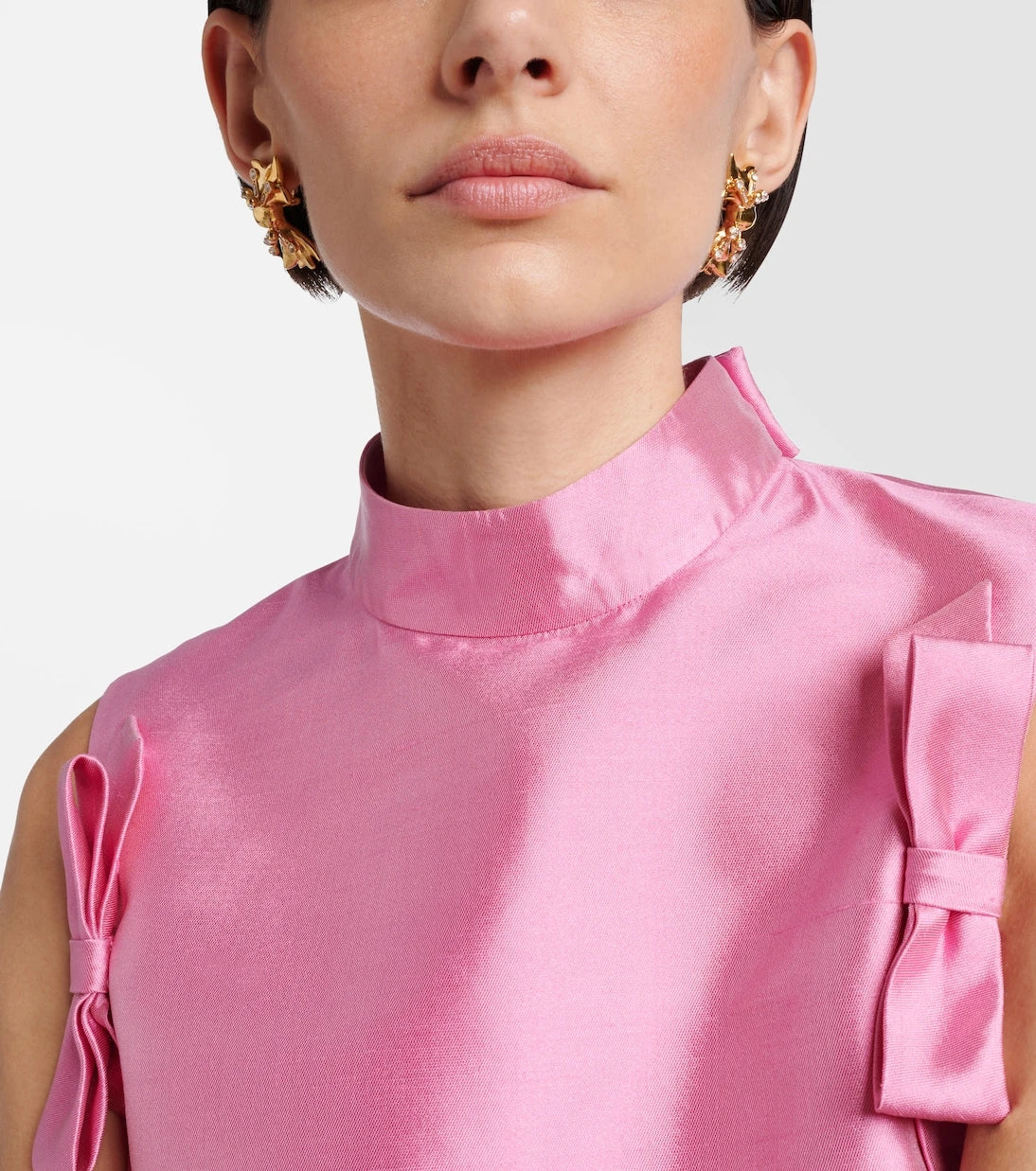 Oscar de la Renta - Embellished clip-on earrings