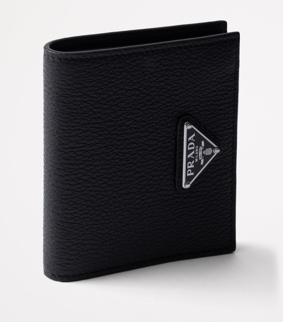 Grained Leather Triangle Wallet