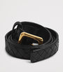 Bottega Veneta Black Calfskin Intrecciato Belt