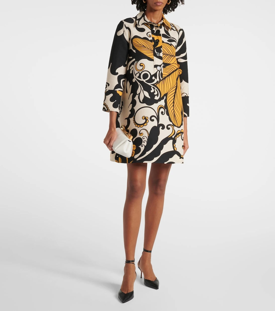 La DoubleJ - Artemis floral wool-blend minidress