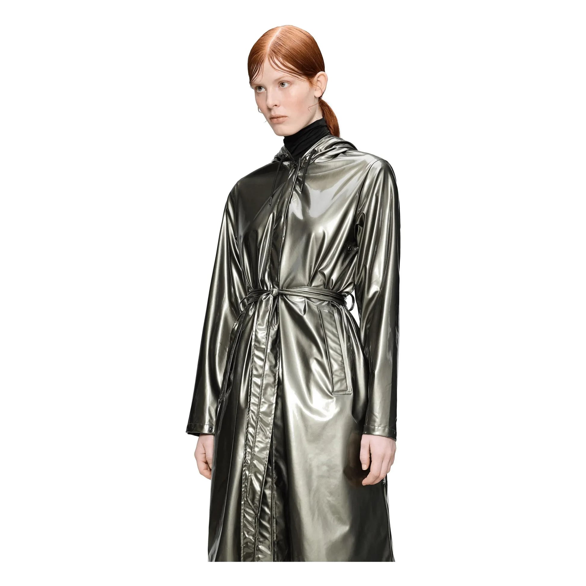 Rains - A-Line W3 Long Jacket | Charcoal grey