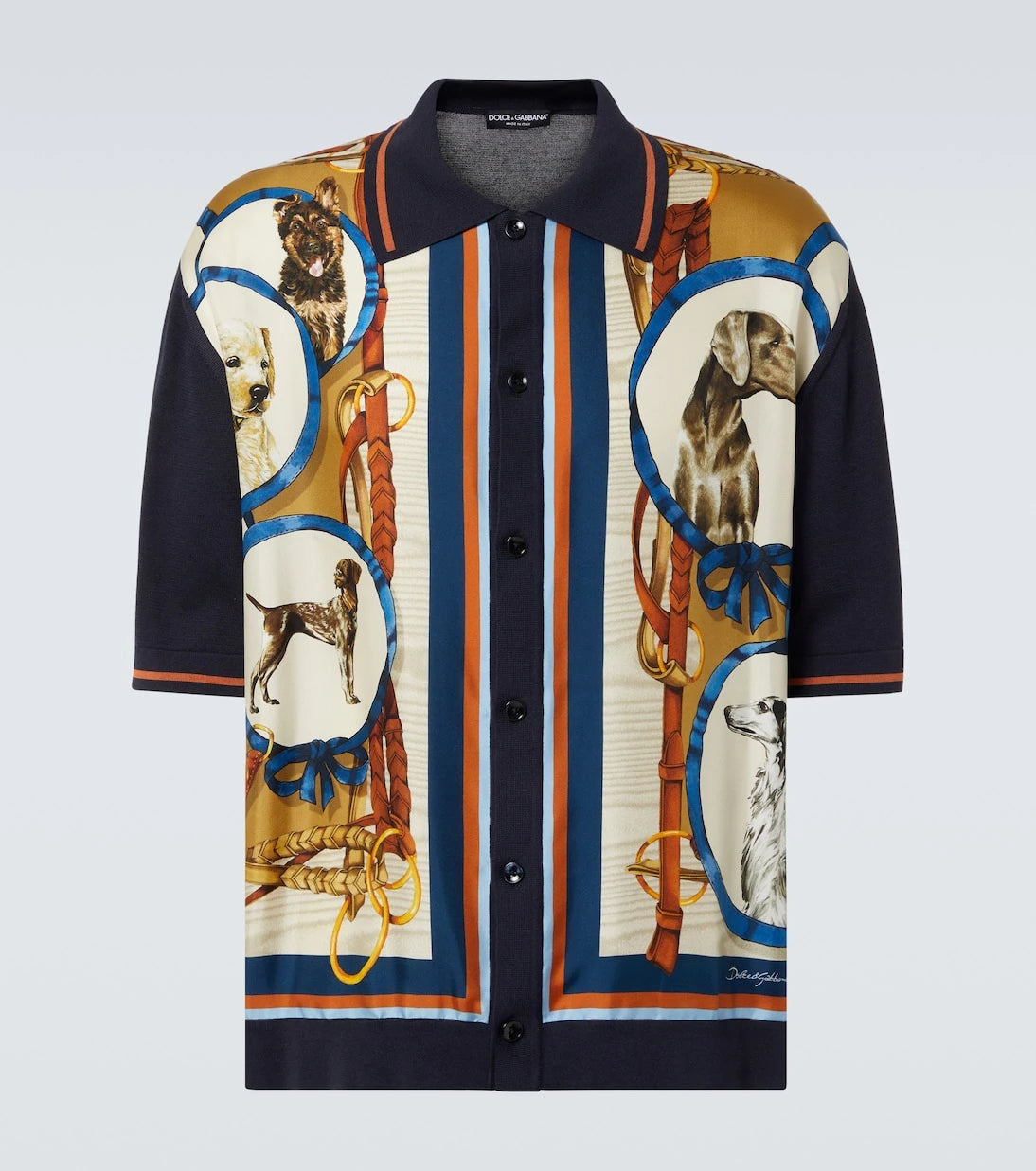 Dolce&Gabbana - Printed silk and cotton bowling shirt