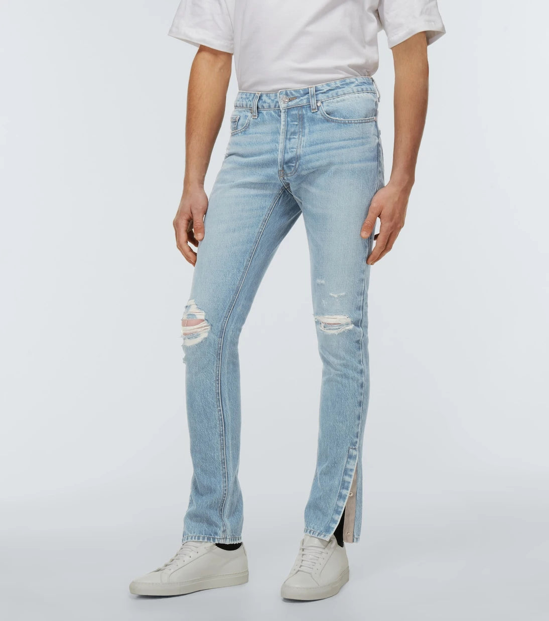 Due Diligence - Slim-fit distressed jeans