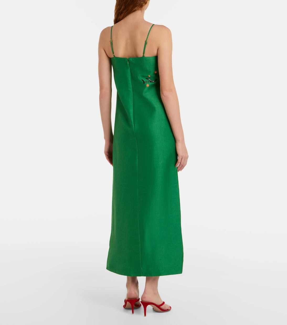 Alémais - Embellished printed linen-blend maxi dress