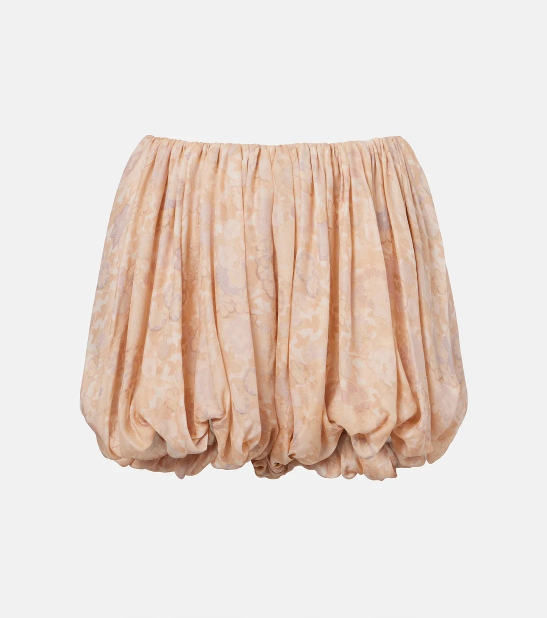 Chloé - Floral pleated silk charmeuse shorts