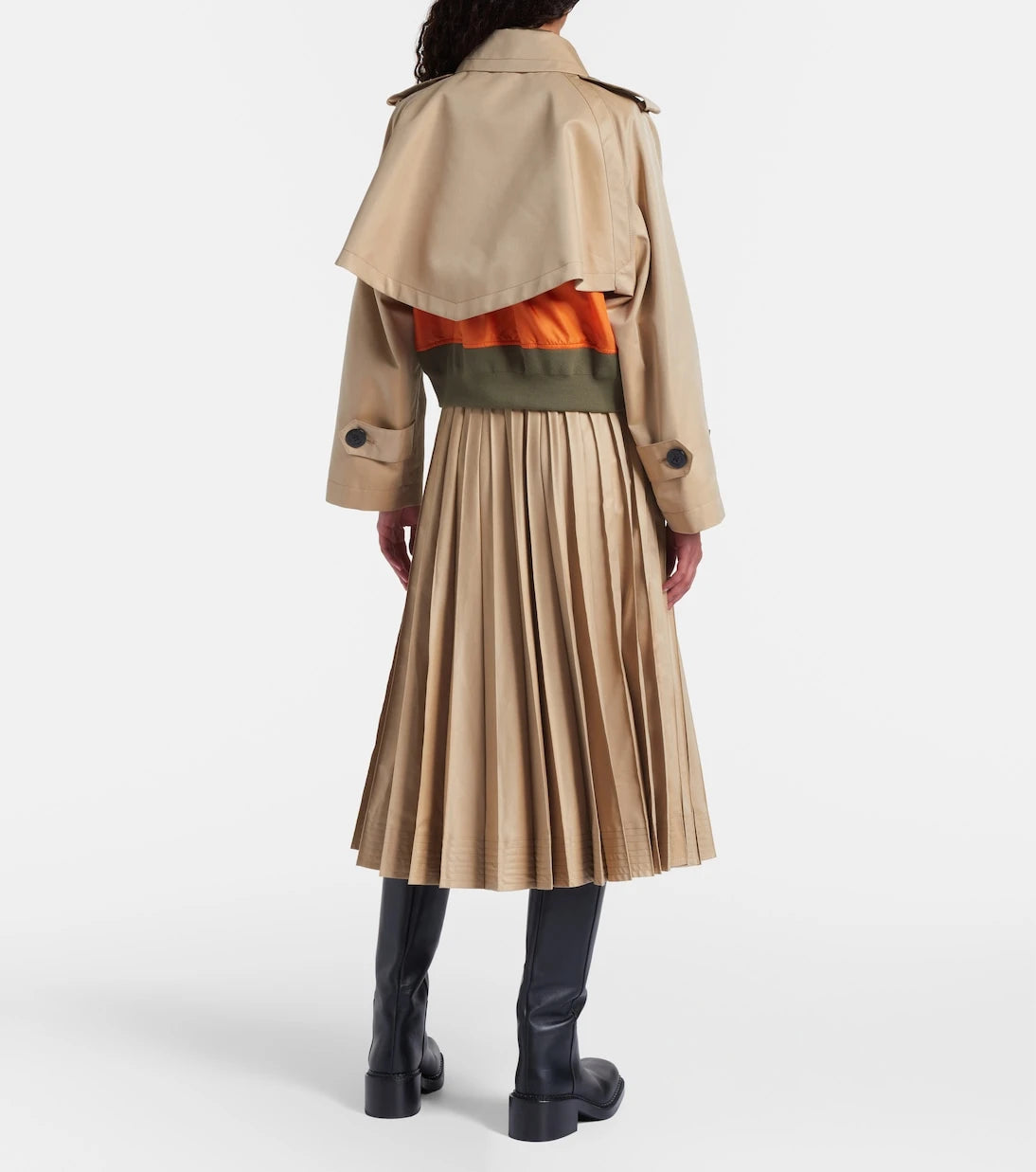 Sacai - سترة من مزيج الغبردين والتويل القطني