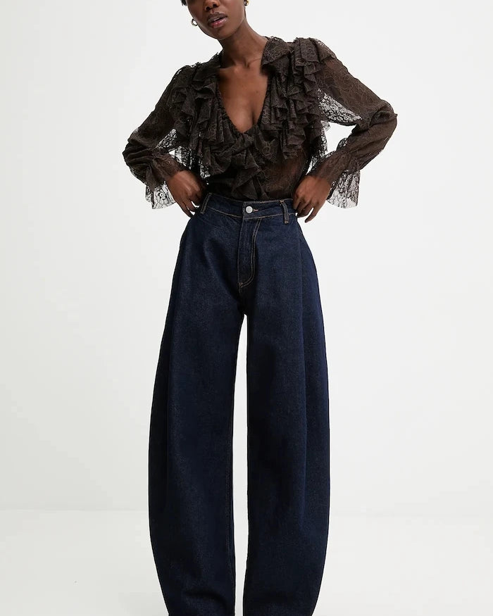 Answear.LAB wide leg kadın jean